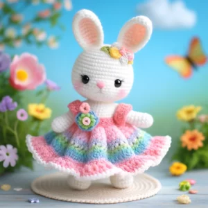 bunny in dress amigurumi crochet pattern