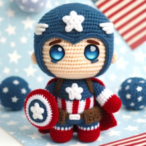 captain america amigurumi crochet pattern