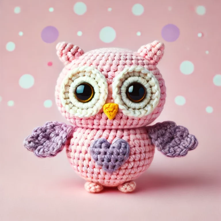 pink owl amigurumi crochet pattern