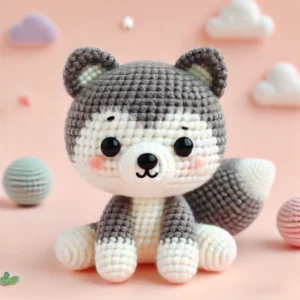 husky amigurumi crochet 